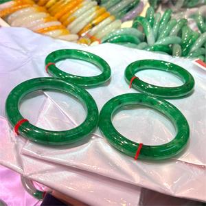 צמידי ירקן ירוק כהה צמידי ירקן עגול jadeite צמיד מיאנמאר אמיתי עם תעודת צמידי ירקן