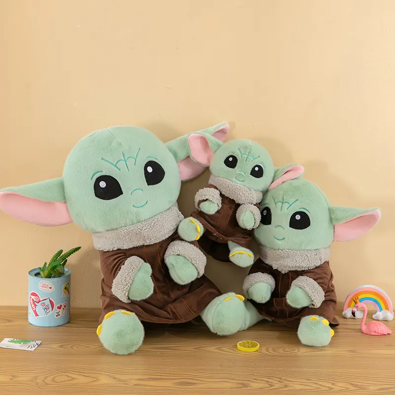 Yanxiannv cpc peluche farciti giocattoli per bambini Yoda alieni che indossano vestiti grandi occhi Action Figure bambino Yoda giocattoli