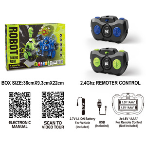MILI eğitici oyuncak interaktif boks robotları 2.4Ghz DIY montaj savaş oyunu eejekoltuk eğlenceli RC Robot ses ile çocuklar için mücadele - Product Image 6