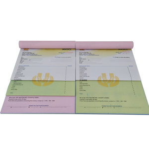 定制徽标收据簿无碳票据簿印刷3部分发票无碳表格 - Product Image 1