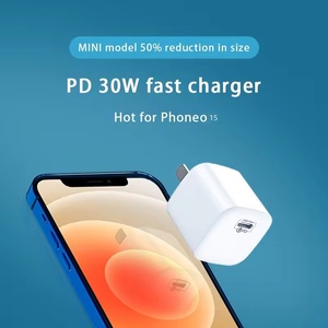 เครื่องชาร์จเร็วก้อนน้ำแข็งขนาดเล็ก30W PD30W แบบกำหนดเองสำหรับ Apple โทรศัพท์มือถือ u.s EU พร้อม QC3.0ทำจากแกลเลียมไนไตรด์ (Gan) - Product Image 5