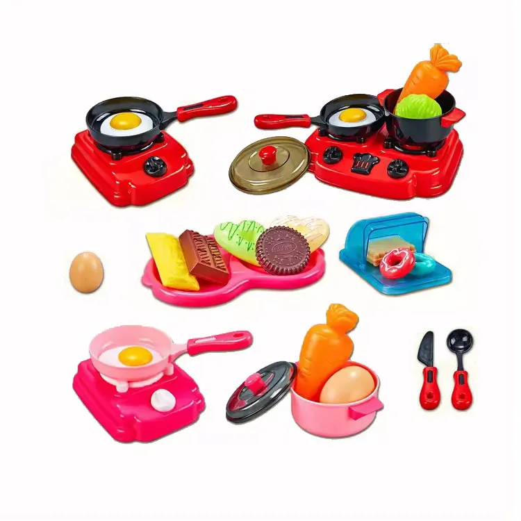 Dollartoys casa de juegos y comida rápida mesa de helado postre combinación 20 piezas juego de cocina juguetes de cocina juguete pequeño educativo