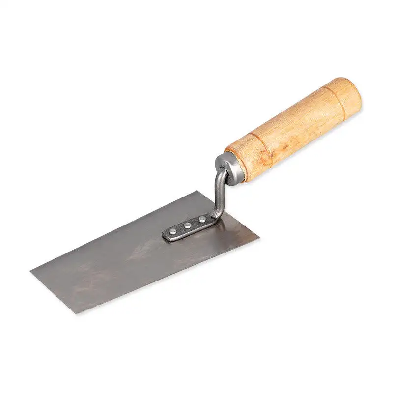 Maçonaria Aferindo Trowels Reboco Pedreiro Mão Trowel Tool Espalhando Trowel Com Punho De Madeira Rebetado E Lâmina De Aço Carbono