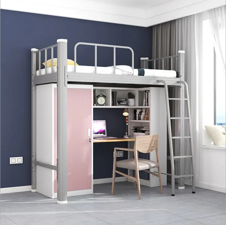 Adult Capsule Bunk Bed for Hostels Steel Metal School Student Dorm Bunk Bed Cheap Strong Dormitory Loft Bed Frame