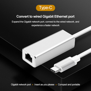 Adaptador Ethernet USB Tipo C Cable de Internet Lan de 1000Mbps para MacBook PC Windows XP 7 8 10 RJ45 Tarjeta de red con cable para computadora portátil LUX - Product Image 6