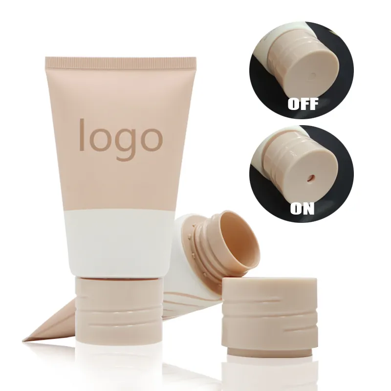 Plastic Lege Plastictubes Lotion Cream Squeeze Tube Cosmetische Tube Verpakking Met Flip Top Cap Voor Huidverzorging Verpakking