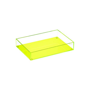 自定义尺寸颜色 Lucite 化妆品组织者长方形霓虹灯压克力托盘 - Product Image 2