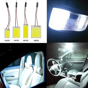 אביזרי רכב פנים 18/24/36/48 smd t10 <span class=keywords><strong>4w</strong></span> <span class=keywords><strong>12v</strong></span> cob פנים רכב פאנל הוביל אורות מנורת רכב כיפה קלה חלקים לבנים