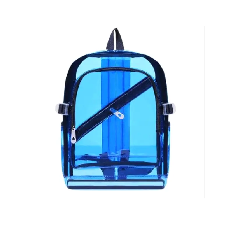 Zaino per borsa da scuola in pvc trasparente mochila impermeabile con logo personalizzato per ragazze adolescenti