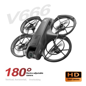 V666初级无人机无刷屏幕控制双高清摄像机光流遥控飞机航空摄影 - Product Image 4