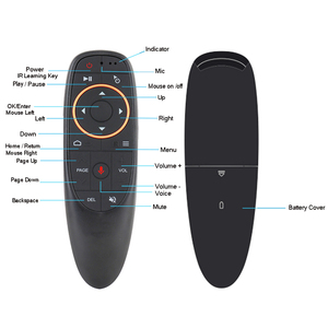 Evrensel G10 G10S Pro BT 2.4G Mini ses Gyro akıllı uzaktan kumanda Airmouse denetleyici Fly Air fare için google android tv kutusu - Product Image 4