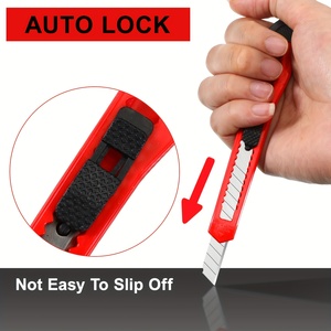 Toptan kutu kesiciler kompakt jilet 9mm geniş bıçak ev ofis kullanımı için renkli geri çekilebilir maket bıçağı - Product Image 4