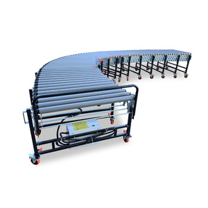 Factory Direct Supply Rubber-coated Poly V Belt Roller <strong>Conveyor</strong> Line Motorized Retractable Roller <strong>Conveyor</strong> for Farm <strong>Unloading</strong> - Product Image 1