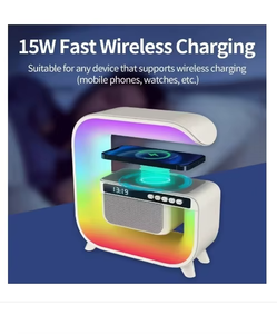 <strong>2025</strong> New G BT <strong>Speaker</strong> G3 Desktop <strong>Multi</strong>-<strong>Function</strong> Wireless Charging USB <strong>Speaker</strong> Colorful Lights for Home Use Alarm Clock <strong>Speaker</strong> - Product Image 3