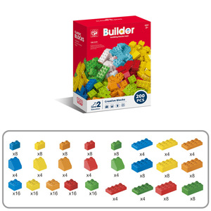 Juego de bloques de construcción grandes clásicos para niños pequeños compatibles con todas las marcas principales, juguetes STEM de ladrillos de construcción grandes - Product Image 2