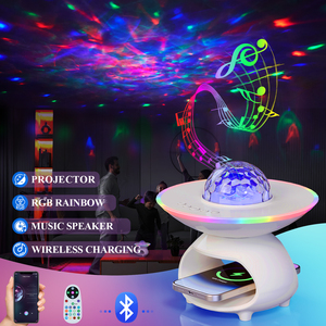 Вспышка, ритм, синхронизация, Беспроводная зарядка, RGB BT Player, ночные огни, динамики, настольные лампы, Звездный проектор, светодиодный музыкальный свет - Product Image 1