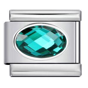 Eliptik yeşim İtalyan modülü bilezik Birthstone paslanmaz çelik DIY Minimalist yönlü el zincir aksesuarları - Product Image 3