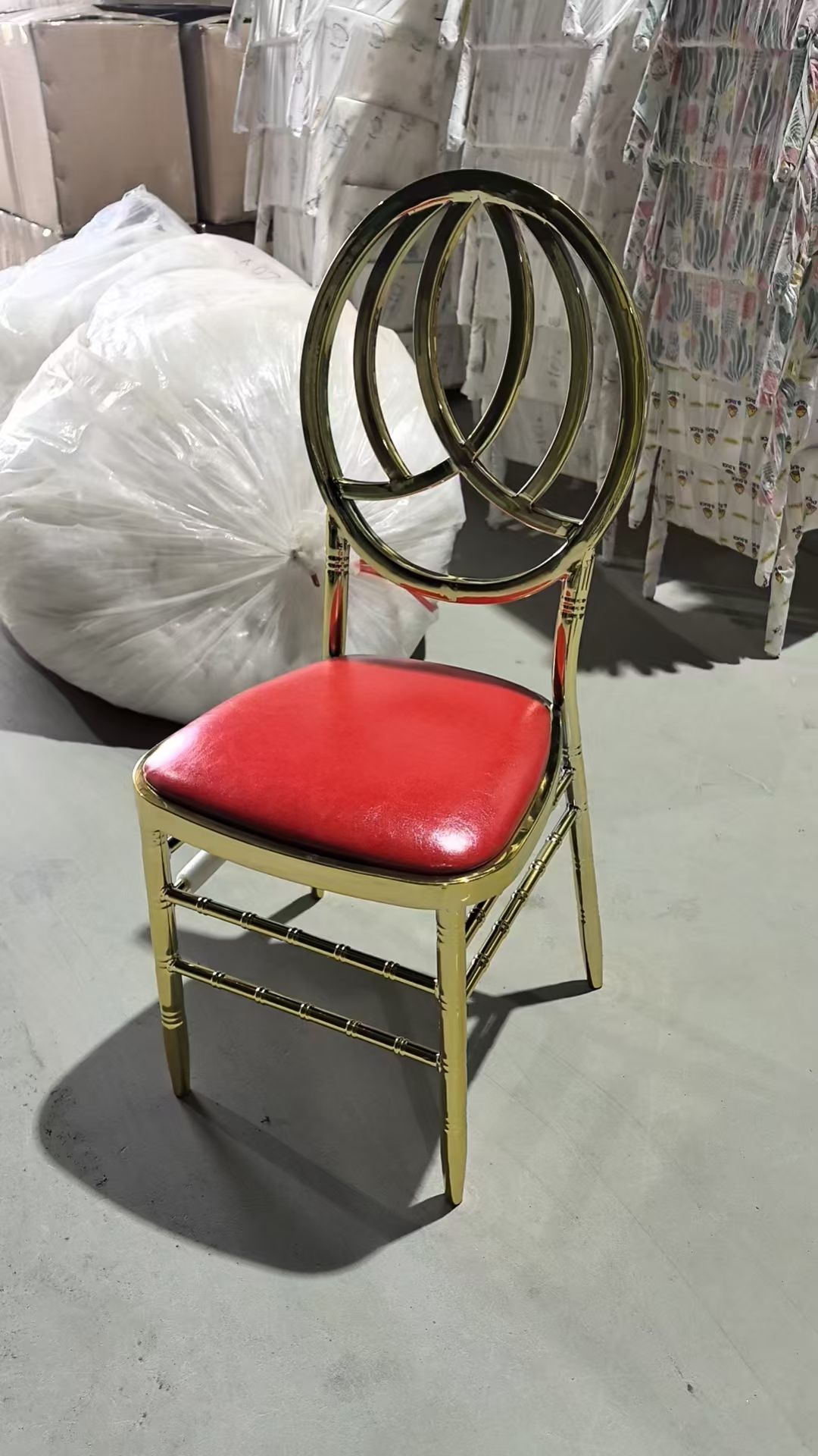 Gold with red cushion