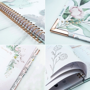 100% OEM Services 8.5*11 ''132 Pages Created <span class=keywords><strong>Your</strong></span> <span class=keywords><strong>Own</strong></span> Spiral Journal Custom Printing Wedding Planner Livro e Organizador