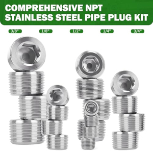 Kích cỡ khác nhau thép không gỉ ren phù hợp loại thiết lập NPT Ống phích cắm cho hệ thống ống nước và sử dụng công nghiệp - Product Image 6