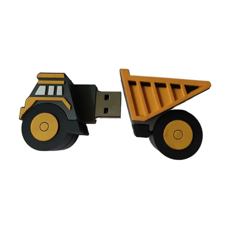 Tùy chỉnh USB 2.0 3.0 ổ đĩa flash mềm PVC 3D phim hoạt hình Xe Xe tải động vật dây đeo cổ tay USB Flash Memory Stick