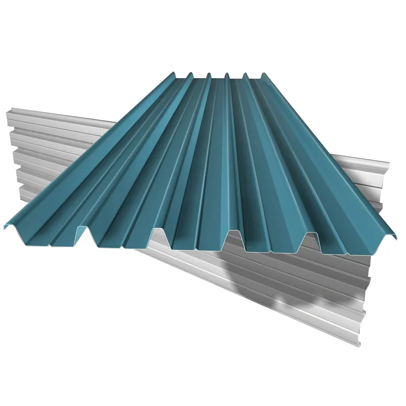 Vente en gros de tôle de toiture en acier ondulé de couleur galvanisée RAL9001 RAL9002 tôle de toiture de couleur