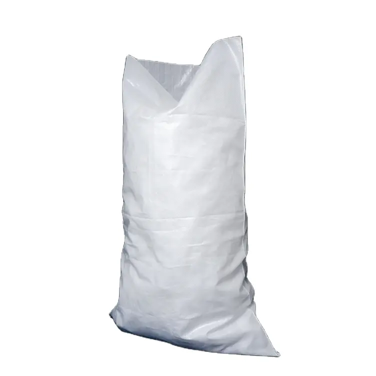 Saco de tecido Pp de polipropileno cor branca de alta qualidade sacos de grãos de farinha de arroz Pp de alta qualidade de 25kg 50kg