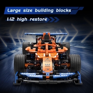 <strong>RC</strong> <strong>F1</strong> <strong>1</strong>/12 Simulation Super Sport Racing Car DIY Building Blocks Dual Remote Control Programmable Racing Vehicle Model Toy - Product Image 4