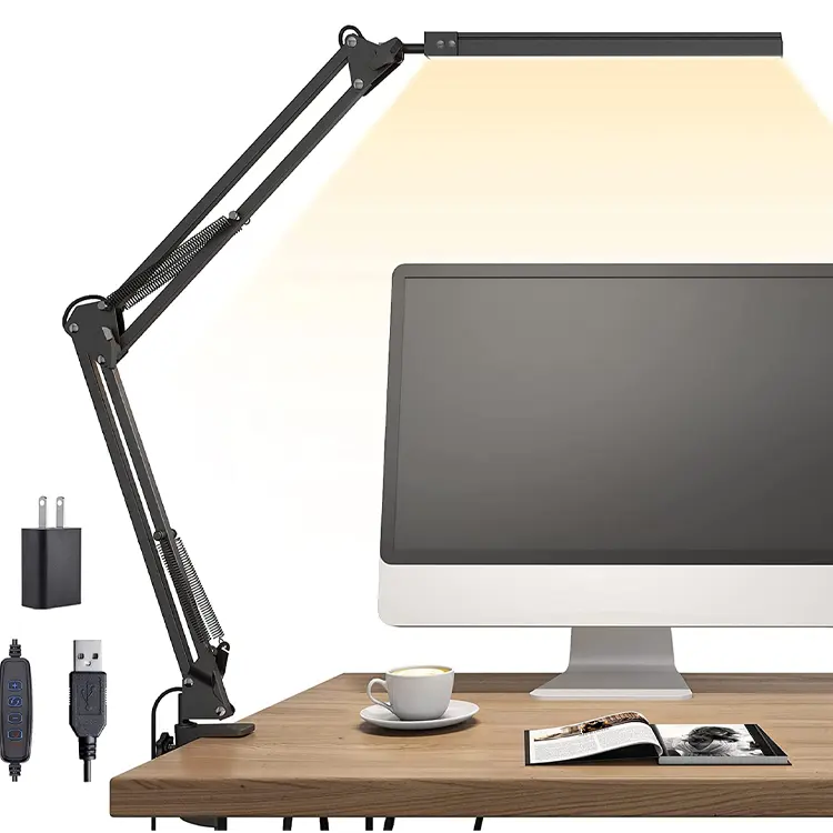 Clip de luz Eclipse DE TRABAJO 2 en 1 de 10W y lámpara de escritorio Base para máquina de coser herramienta Led con lámparas de mesa de abrazadera