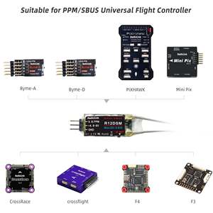 R12DSM RCレシーバーR12DSM 2.4Ghz 12チャンネルマイクロRCレシーバーSBUS/PPM長距離制御FPVレーシングドローン、クアッドコプター - Product Image 4