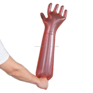 Giá rẻ Lớn Kiểu Tay Áo Kích Thước Thú Y AI OB Trực Tràng Thi Vai 90cm Chiều Dài Dùng Một Lần PE Găng Tay Cho Dê gia Súc - Product Image 1