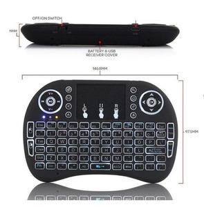 Mini teclado inalámbrico I8 de 2,4G, panel táctil retroiluminado, Air Mouse, Control remoto en inglés con receptor USB para Android TV Ma C BOX PS3 - Product Image 4