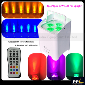 Taşınabilir düğün dekorasyon LED Par APP kontrolü kablosuz DMX IR 6x18w pil ışığı led sahne ışıkları - Product Image 2