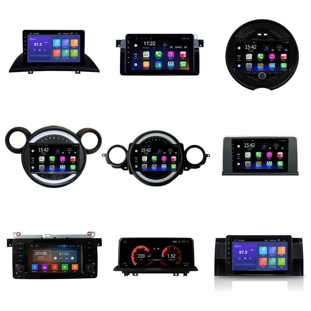 Lettore dvd universale per auto android 12 IPS + gps + car + carplay touch screen stereo per BMW e83 e39 X5 x1 con fotocamera 360