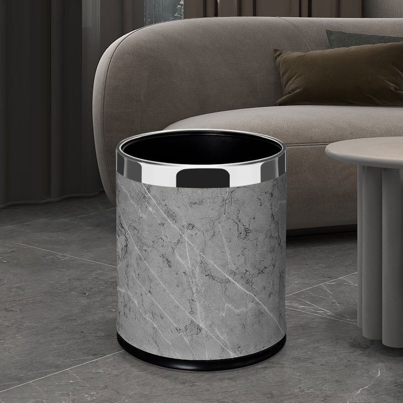 10L High-Grade Grey Marble with Silver Ring