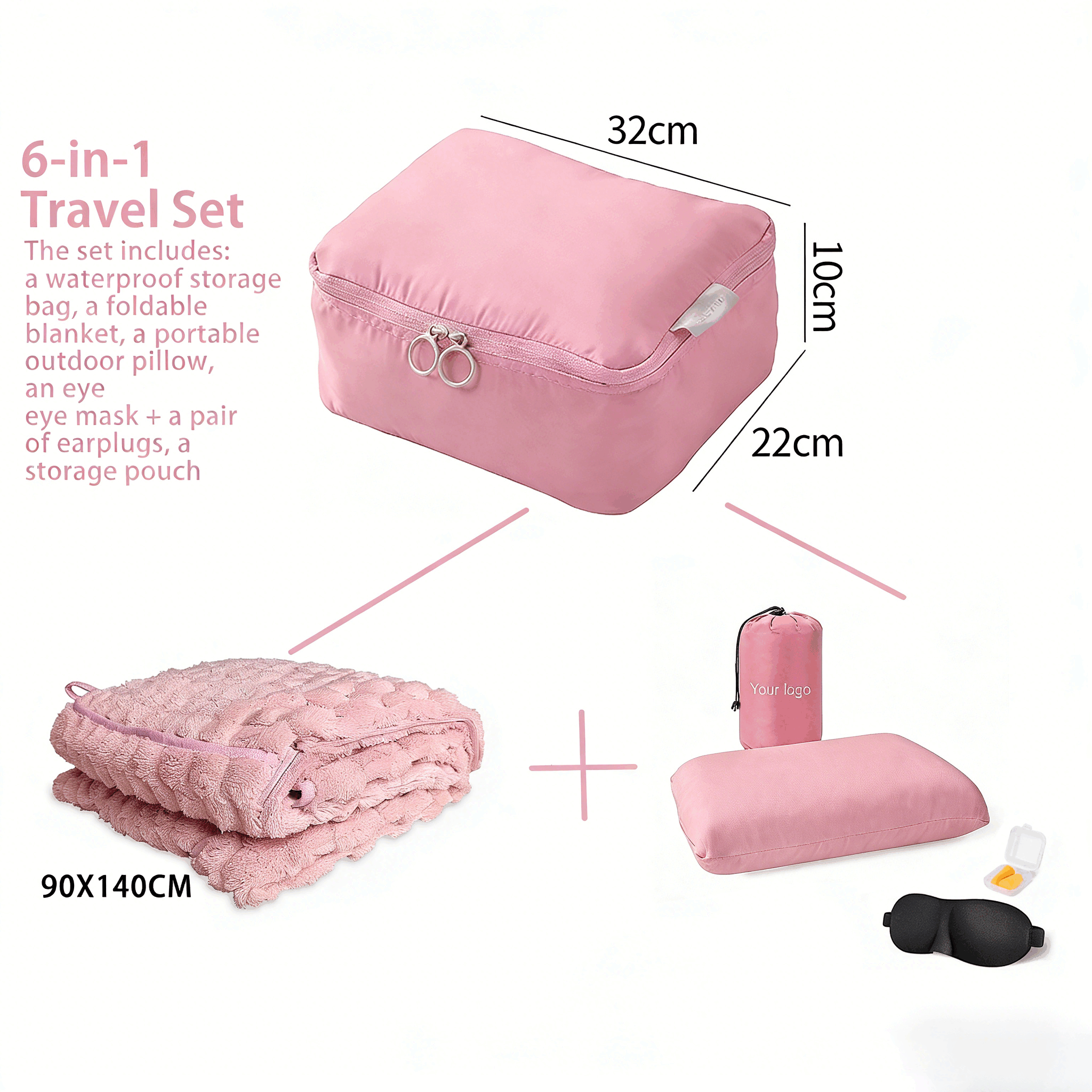 Pink travel suit big bag