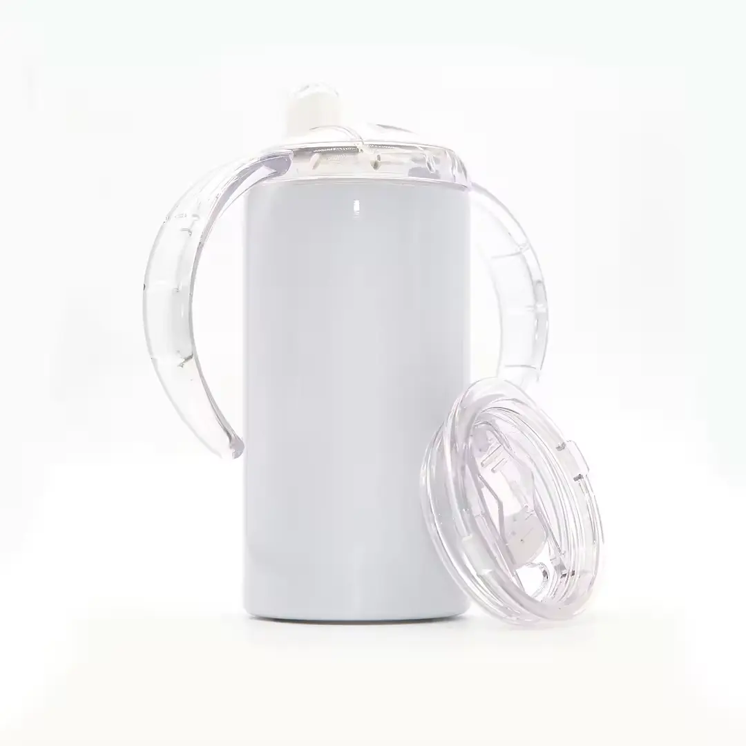 ที่กําหนดเอง 12 ออนซ์ BPA ฟรีเด็กทารกนมน้ําขวดสแตนเลสตรงระเหิด Sippy ถ้วยเปล่า Sippy ถ้วยสําหรับเด็กวัยหัดเดิน