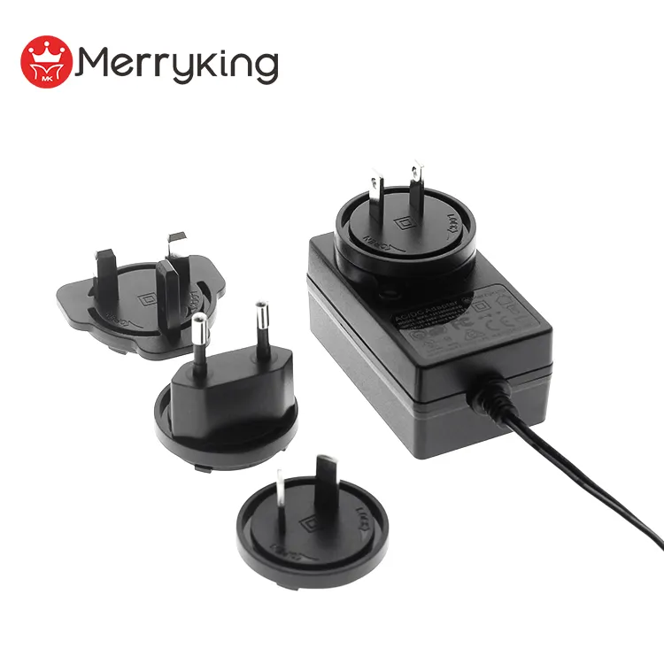 Merryking interchangeable plug ac dc 5v 5a 9v 3a 12v 2.5a 15v 2a 24v 1.5a university power adapter 30w