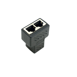 RJ45 Ethernet LAN Connector Extender CAT5/6ซ็อกเก็ตแปลงเครือข่าย1ถึง2อะแดปเตอร์คู่หญิง RJ45อะแดปเตอร์แยก - Product Image 3
