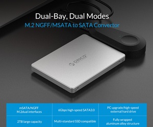ORICO durumda 2.5in M.2 NGFF/SATA 3.0 SSD adaptörü dönüştürücü için uygun SSD 2TB sabit disk kutusu 6Gbps süper hızlı - Product Image 3