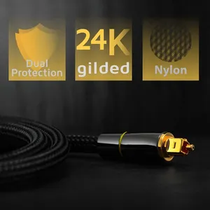 Cable de Audio óptico Digital de alta calidad Toslink SPDIF S/PDIF Cable de fibra óptica coaxial para amplificadores de barra de sonido Subwoofer Blu-ray - Product Image 6