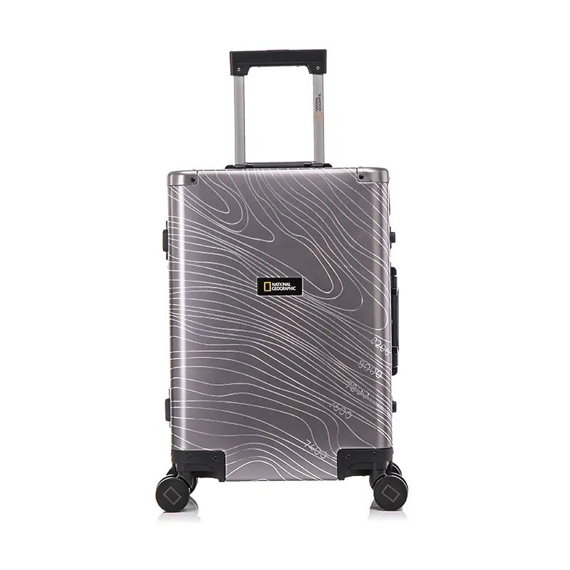 Mala de bagagem de alumínio personalizada de metal de luxo de marca