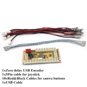 Controlador de Juego Arcade sin retardo de 5V codificador USB para PC, kit de botones de presión para PC MAME Raspberry Pi Retropie Projects