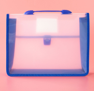 Carpeta de archivo expandible A4 de plástico PP transparente, bolsa de sobre, manija de documento de cartera con producto de archivo conveniente de alta visibilidad - Product Image 3