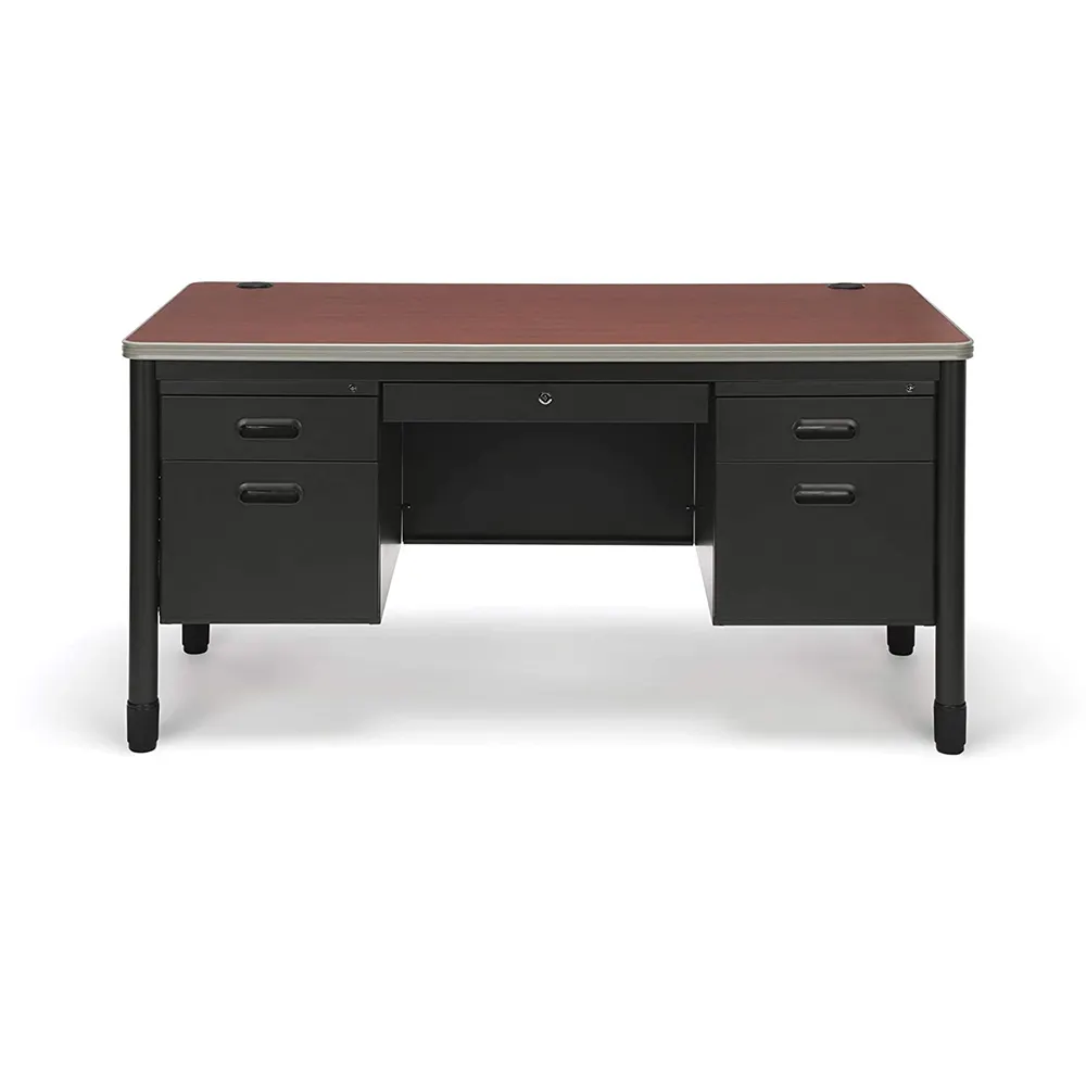 Good quality hot sale steel office desk computer table with drawers metal office deskes