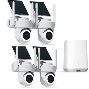 4K Беспроводная Wi-Fi Солнечная базовая станция CCTV набор для мониторинга 8,0 миллионов пикселей низкая мощность IP66 шаровая камера 4-2 Солнечная система CCTV - Product Image 1