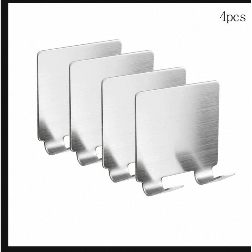 Acier inoxydable (double crochet), paquet de 4