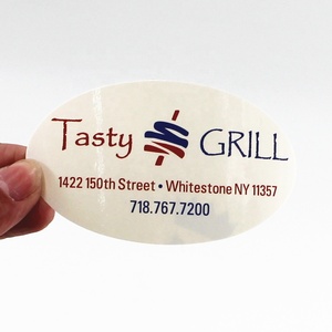 Custom Logo Printing Labels Waterproof Adhesive Label Stickers Die Cutting Back Cutting <strong>Oval</strong> Label Shape Stickers for Packaging - Product Image 1