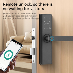 XSDTS F18 akıllı kapı kilidi parmak izi tanıma anahtarsız giriş Tuya WIFI uzaktan kumanda ahşap kapılar için dijital güvenlik kilidi - Product Image 4