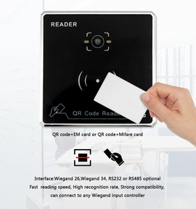 Lettore di codici QR intelligente controllo accessi IC lettore di schede MIF NFC sistema di lettore di schede di controllo accessi per porte Wiegand